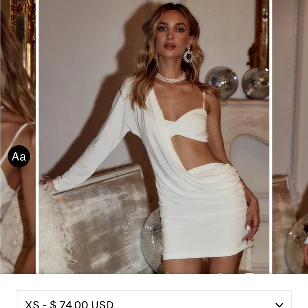 12th tribe white one shoulder dress